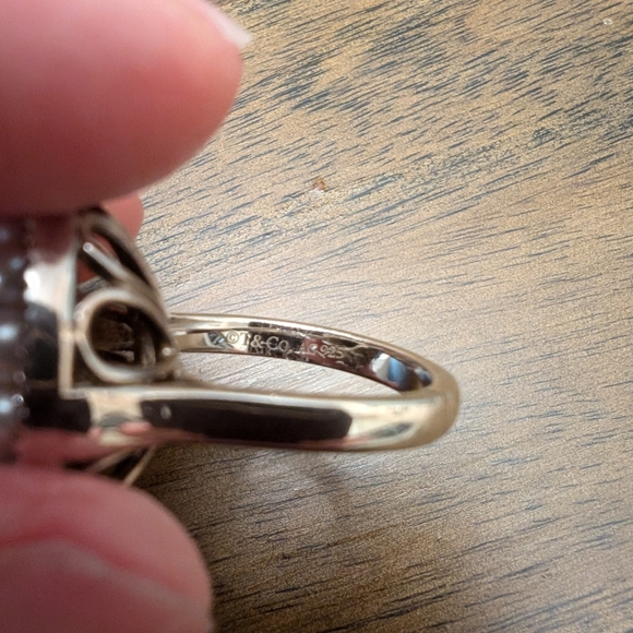 Tiffany Ziegfeld Onyx and Pearl Cocktail Ring - Picture 5 of 8